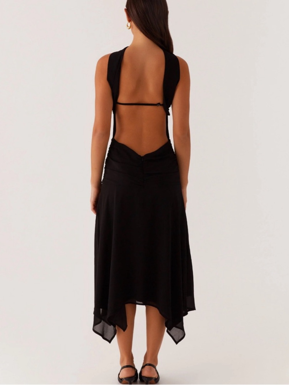 Peppermayo Black Strapless Midi Dress with Removable Neckband - Picture 2 of 5